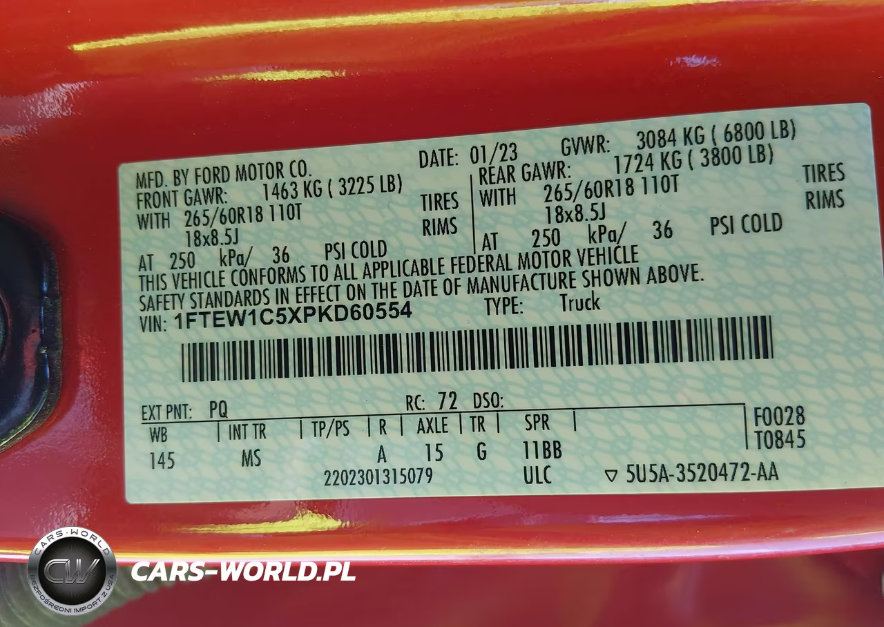 2023 Ford F-150 Xlt VIN:1FTEW1C5XPKD60554 - 9