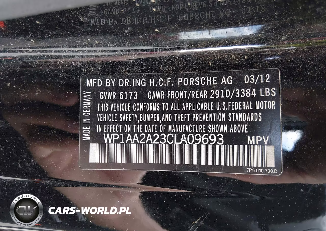 2012 Porsche Cayenne VIN:WP1AA2A23CLA09693 - 9