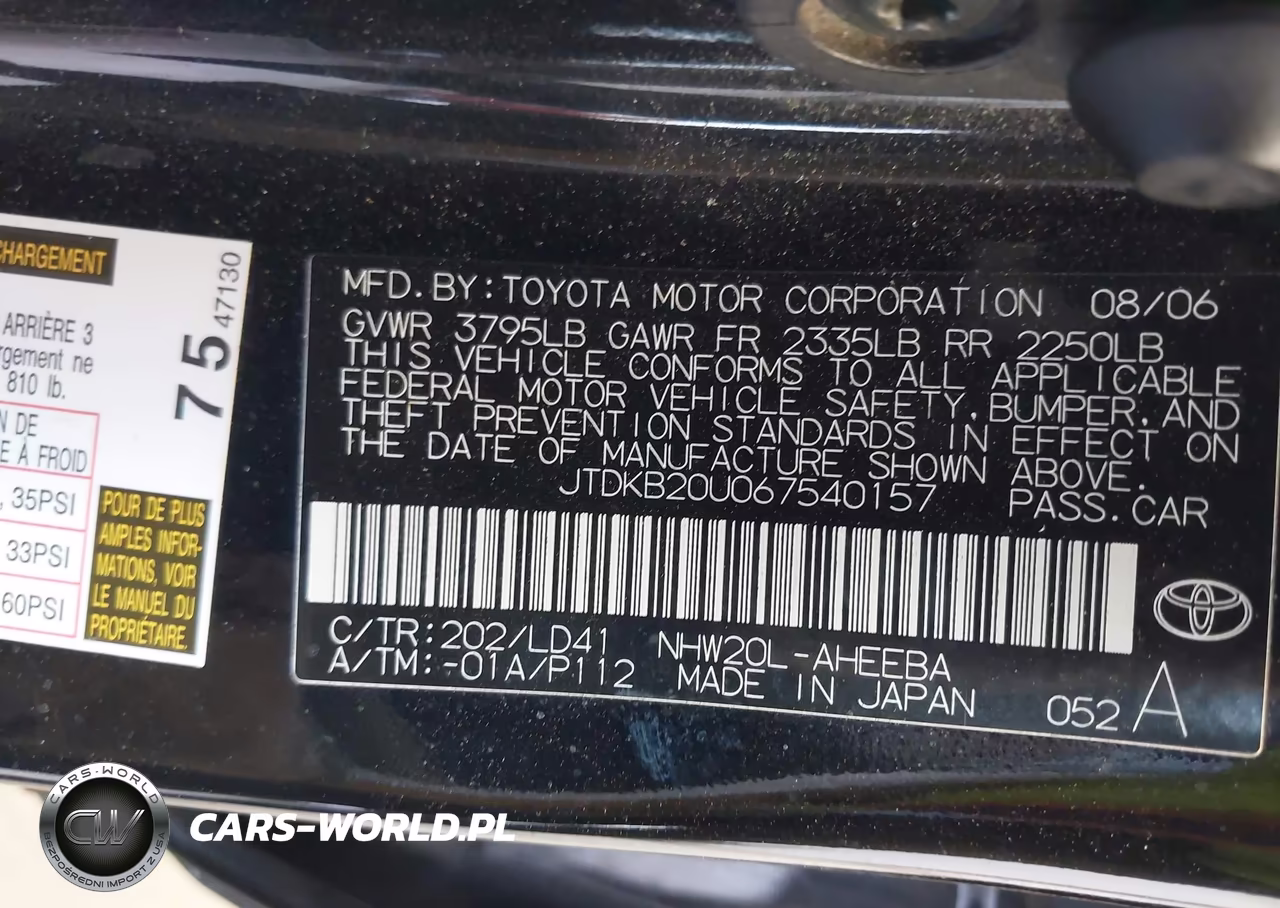 2006 Toyota Prius VIN:JTDKB20U067540157 - 9