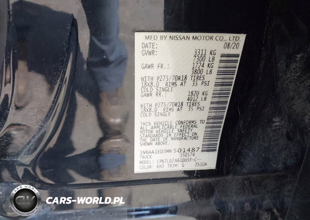 2021 Nissan Titan Pro-4X 4X4 VIN:1N6AA1ED3MN501487 - 9