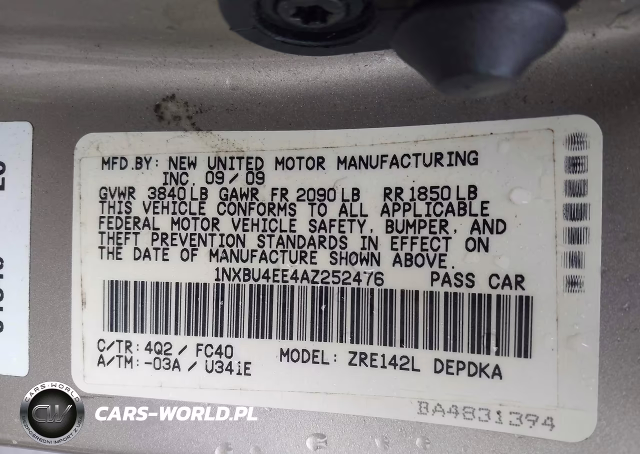 2010 Toyota Corolla Le VIN:1NXBU4EE4AZ252476 - 9