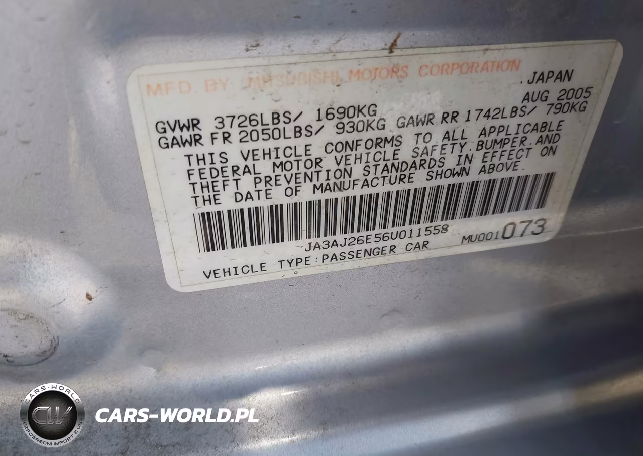 2006 Mitsubishi Lancer Es-Se VIN:JA3AJ26E56U011558 - 9