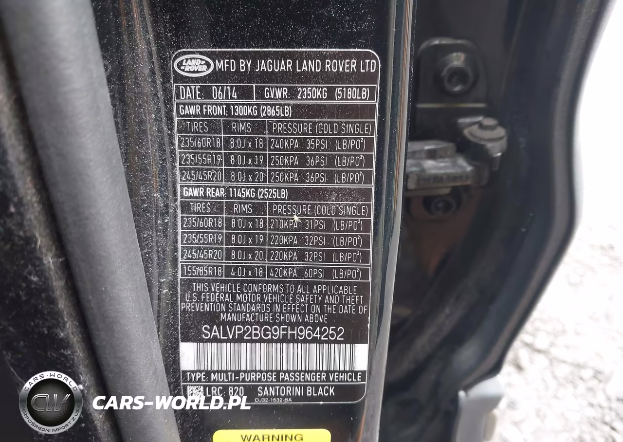 2015 Land Rover Range Rover Evoque Pure VIN:SALVP2BG9FH964252 - 9