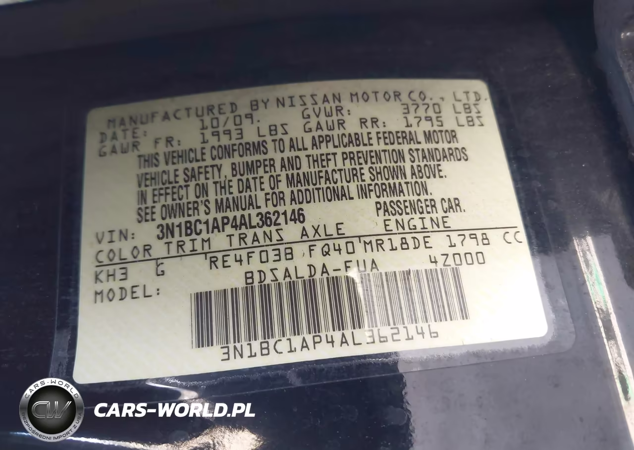 2010 Nissan Versa 1.8S VIN:3N1BC1AP4AL362146 - 9
