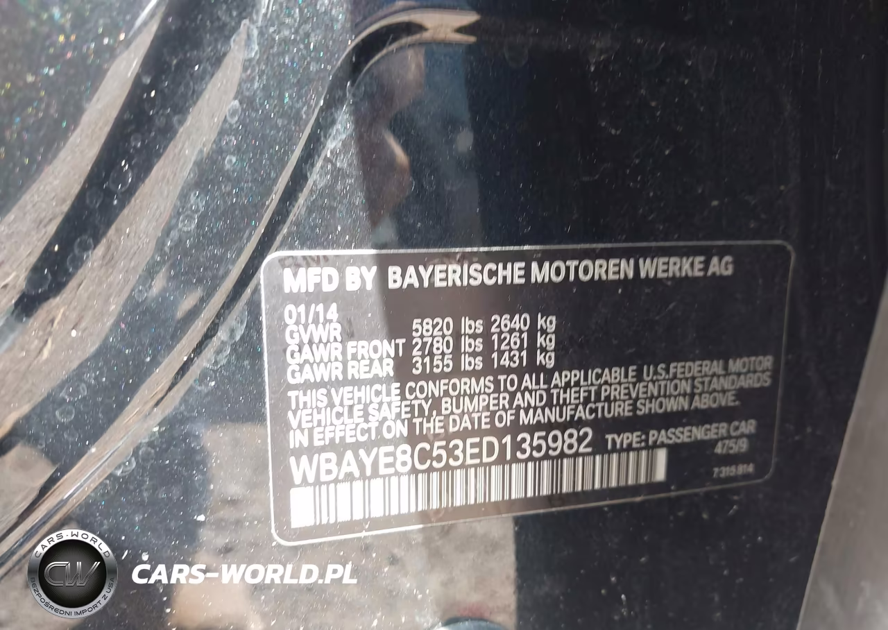 2014 BMW 750 I VIN:WBAYE8C53ED135982 - 9