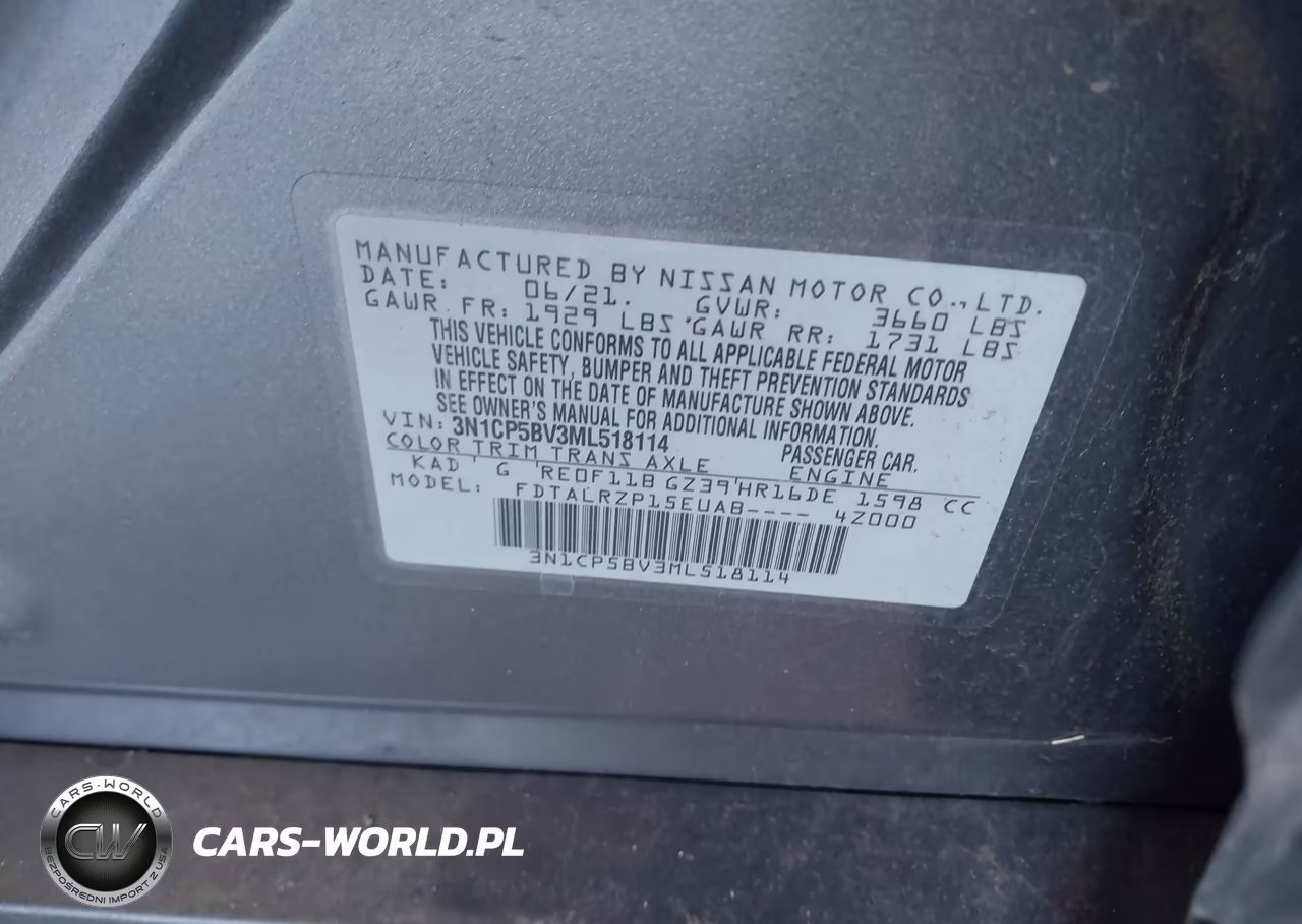 2021 Nissan Kicks S Xtronic Cvt VIN:3N1CP5BV3ML518114 - 9