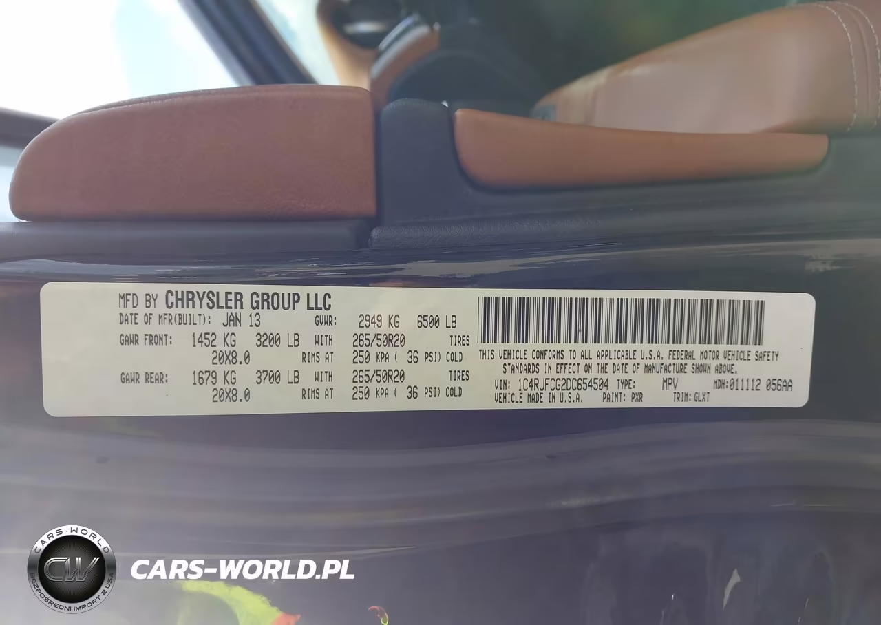 2013 Jeep Grand Cherokee Overland Summit VIN:1C4RJFCG2DC654504 - 9