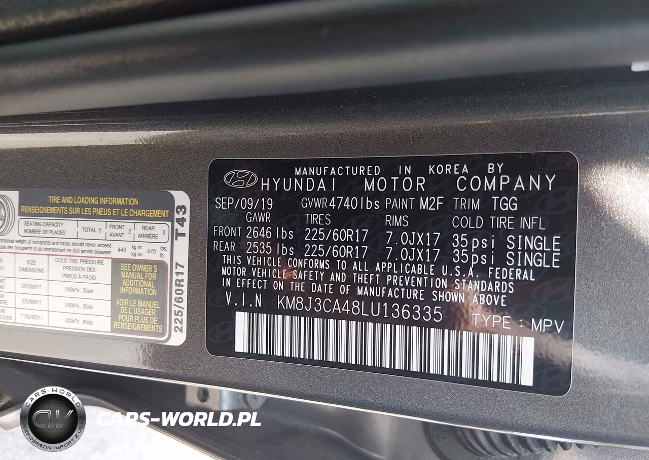 2020 Hyundai Tucson Value VIN:KM8J3CA48LU136335 - 9