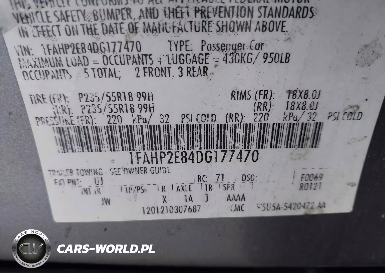2013 Ford Taurus Sel VIN:1FAHP2E84DG177470 - 9