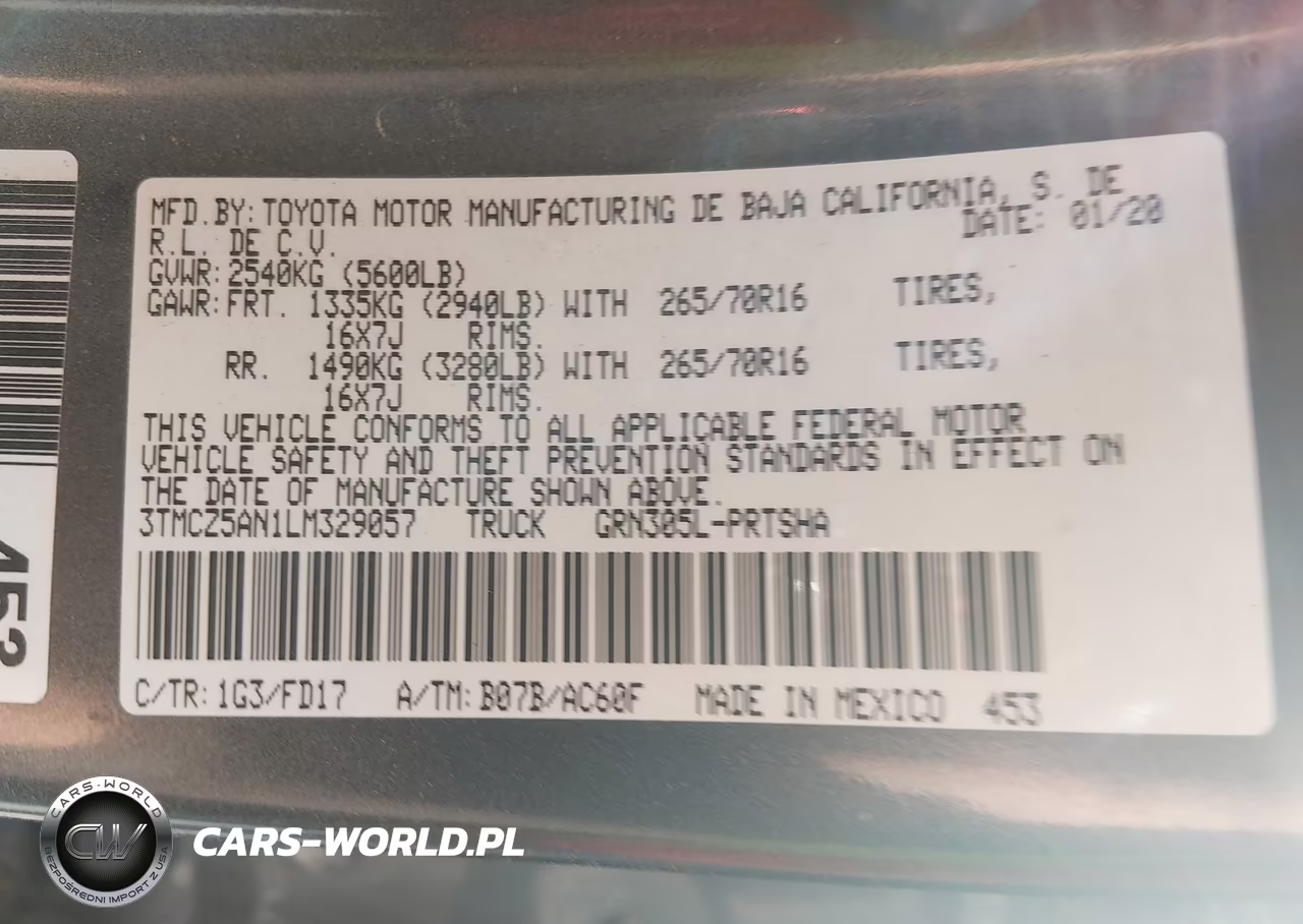 2020 Toyota Tacoma Trd Off-Road VIN:3TMCZ5AN1LM329057 - 9