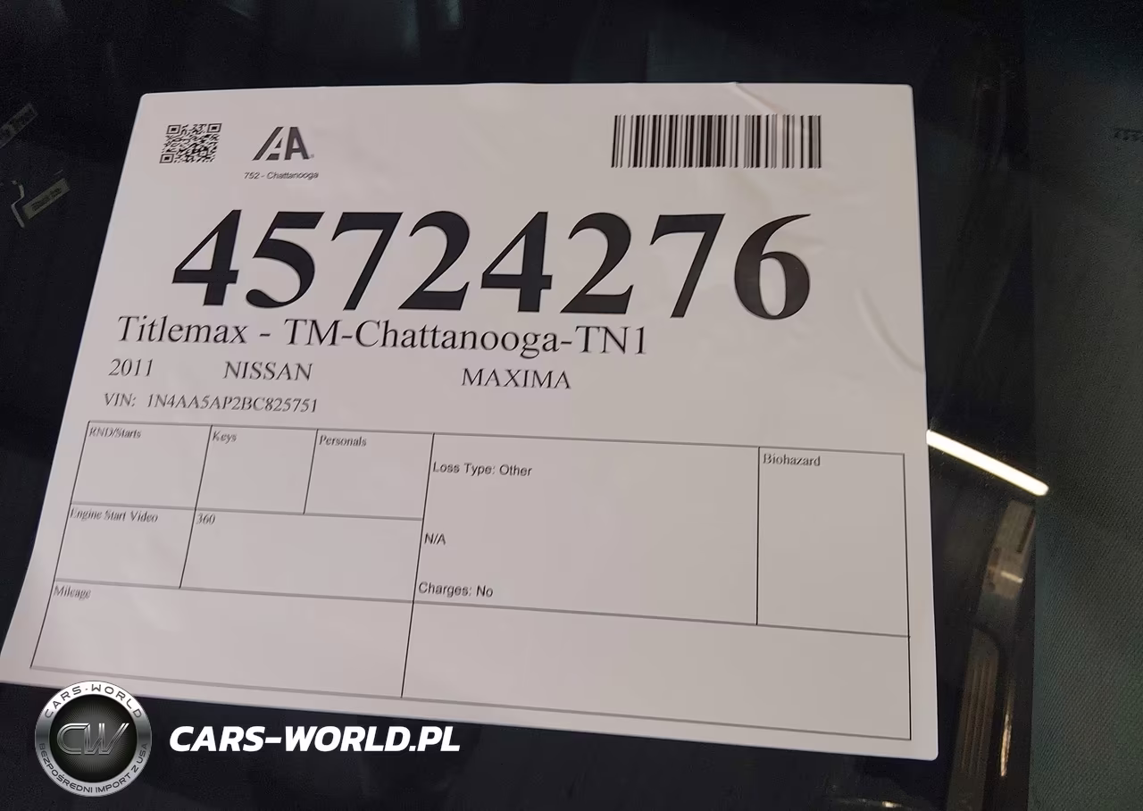 2011 Nissan Maxima 3.5 Sv VIN:1N4AA5AP2BC825751 - 9