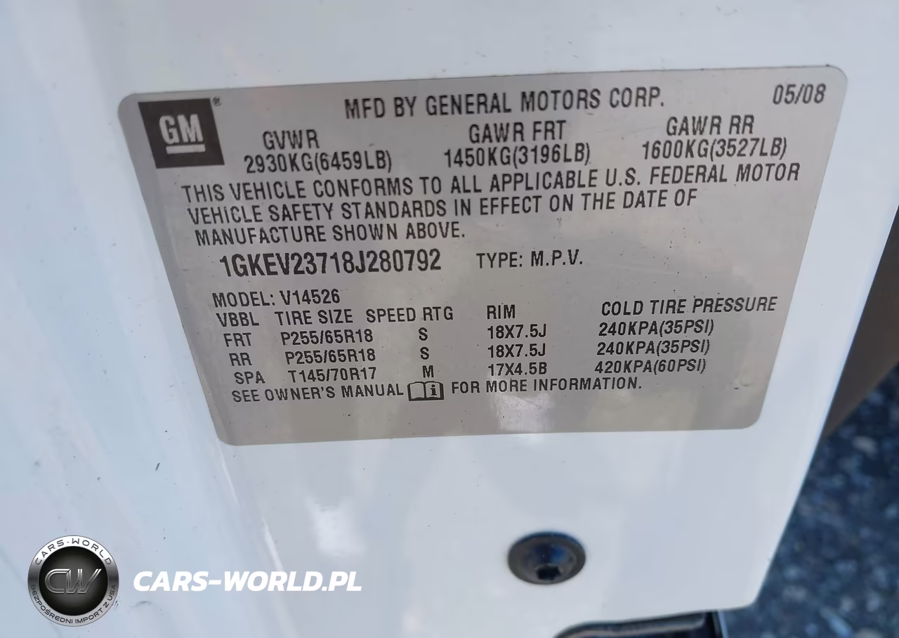 2008 GMC Acadia Slt-1 VIN:1GKEV23718J280792 - 9