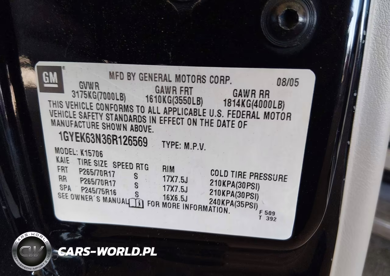2006 Cadillac Escalade Standard VIN:1GYEK63N36R126569 - 9