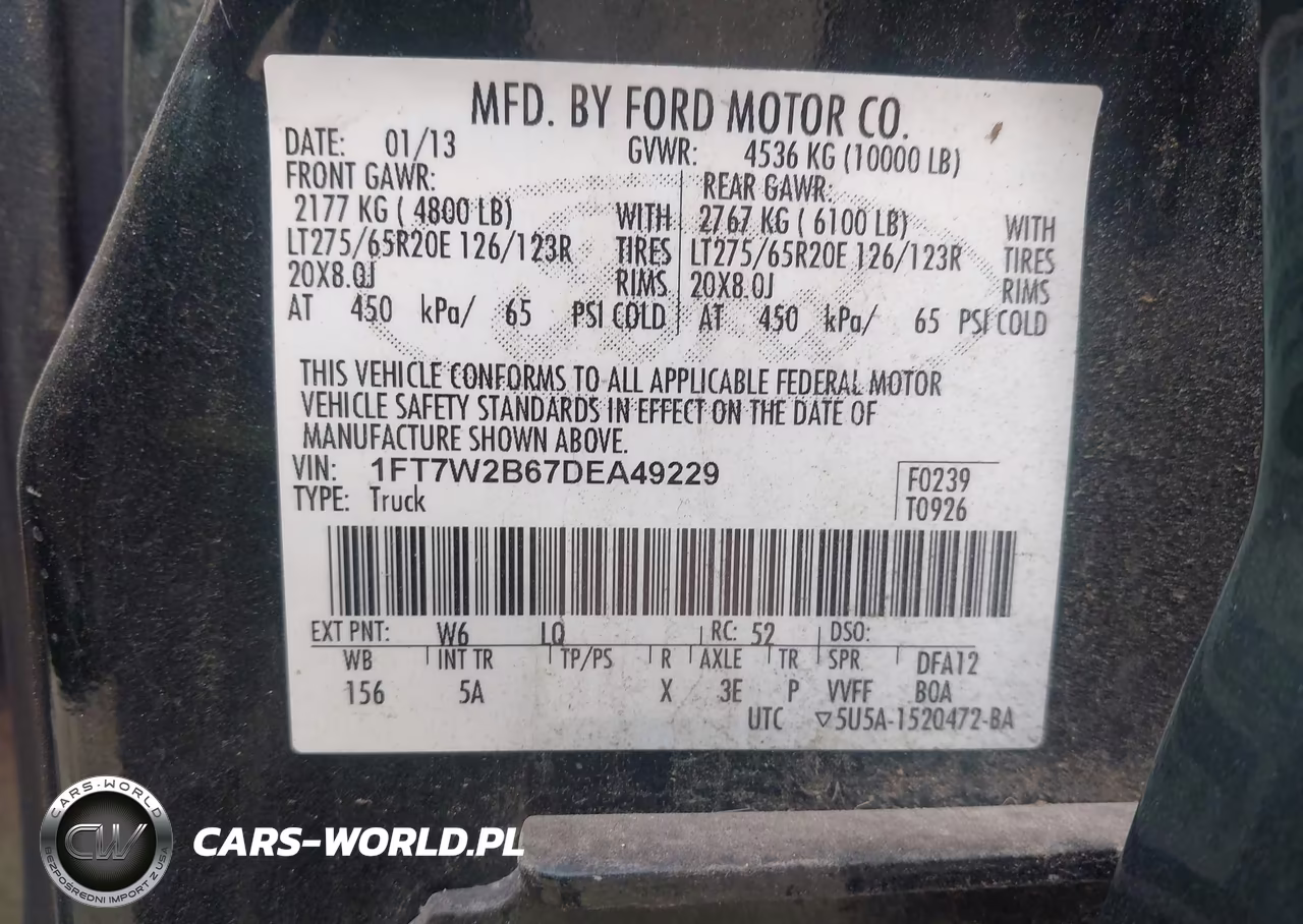 2013 Ford Super Duty F-250 Srw Lariat VIN:1FT7W2B67DEA49229 - 9