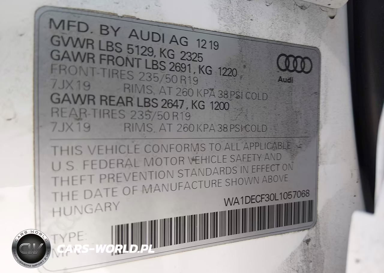 2020 Audi Q3 Premium 45 Tfsi S Line Quattro Tiptronic VIN:WA1DECF30L1057068 - 9