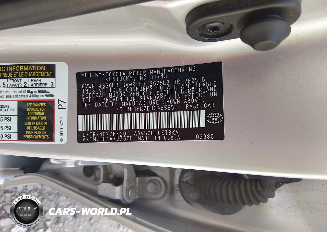 2014 Toyota Camry Se VIN:4T1BF1FK7EU346595 - 9