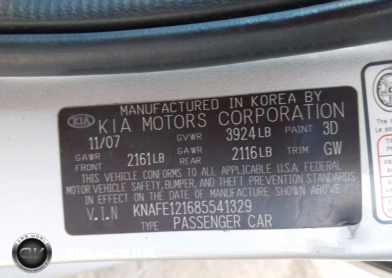 2008 Kia Spectra Ex VIN:KNAFE121685541329 - 9