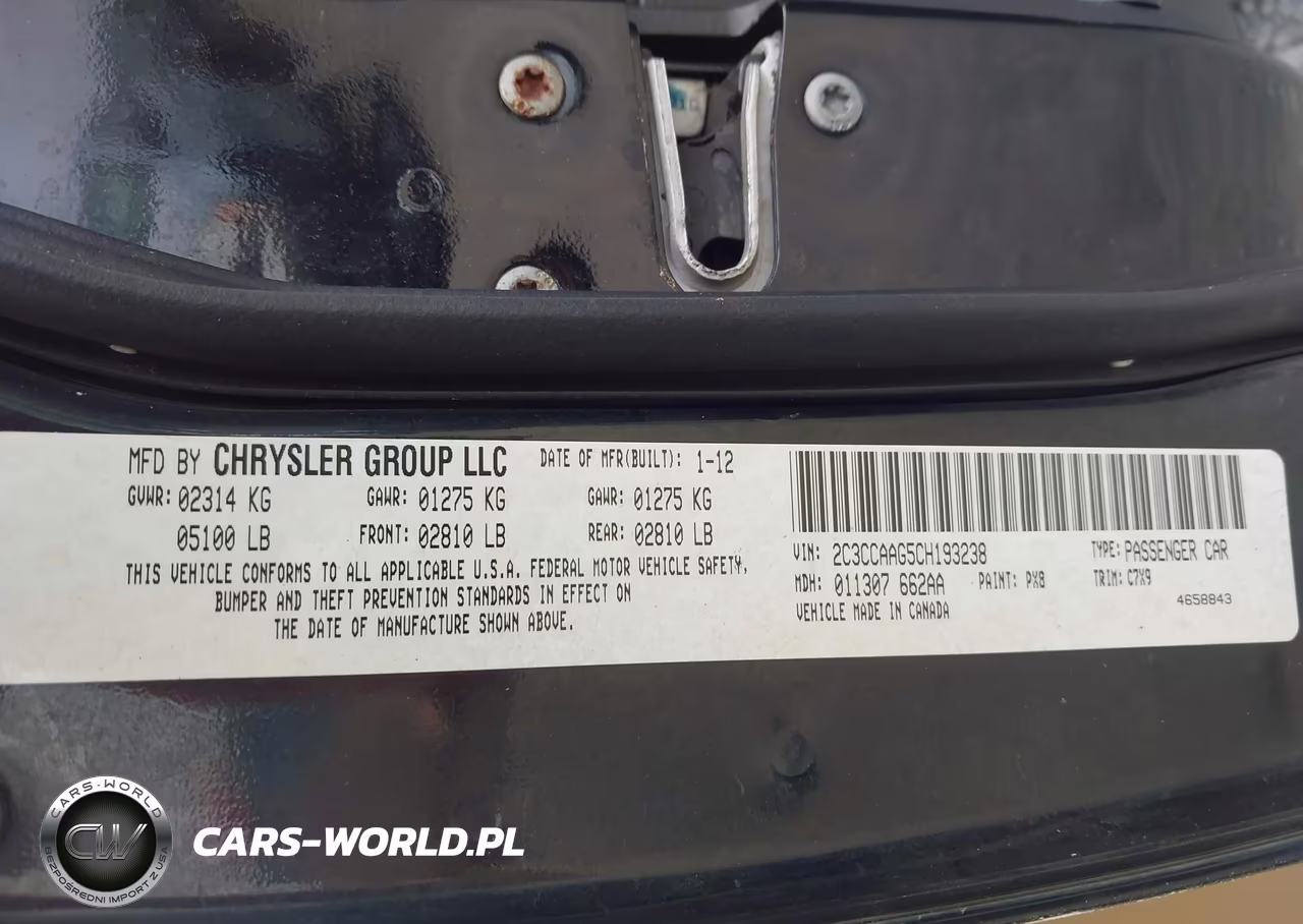 2012 Chrysler 300 VIN:2C3CCAAG5CH193238 - 9