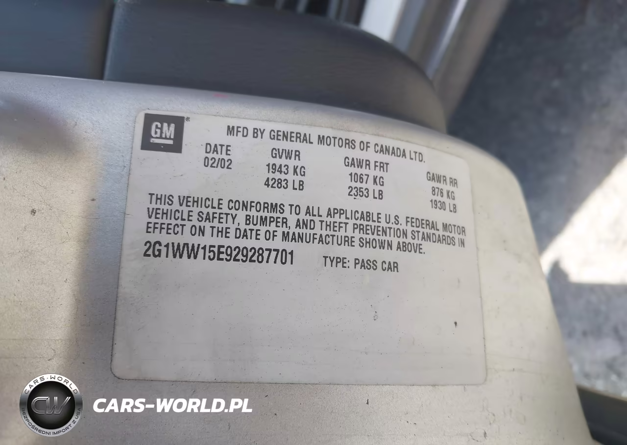 2002 Chevrolet Monte Carlo Ls VIN:2G1WW15E929287701 - 9