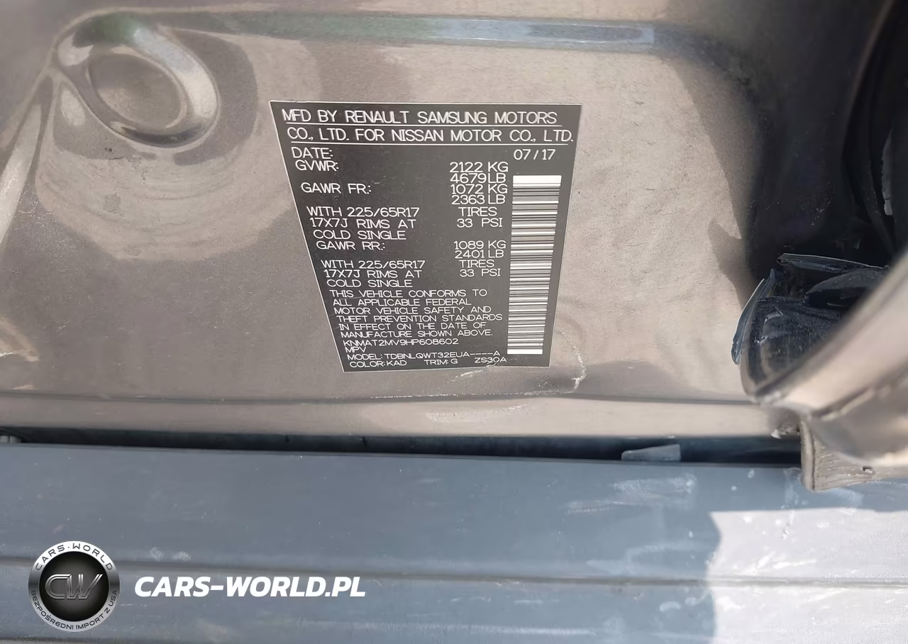 2017 Nissan Rogue Sv VIN:KNMAT2MV9HP608602 - 9