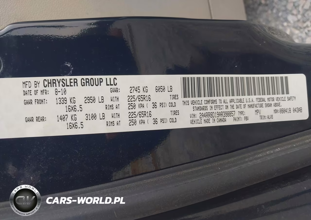 2010 Chrysler Town & Country Touring Plus VIN:2A4RR8D19AR398857 - 9