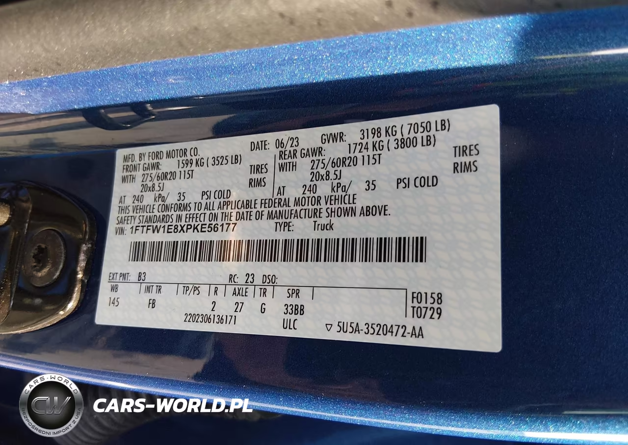 2023 Ford F-150 Xlt VIN:1FTFW1E8XPKE56177 - 9