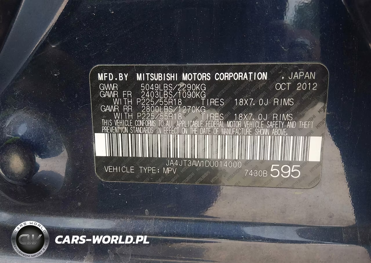 2013 Mitsubishi Outlander Se VIN:JA4JT3AW1DU014000 - 9