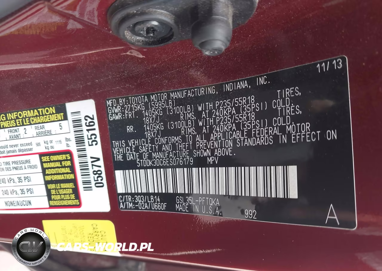2014 Toyota Sienna Xle 7 Passenger VIN:5TDDK3DC6ES076179 - 9