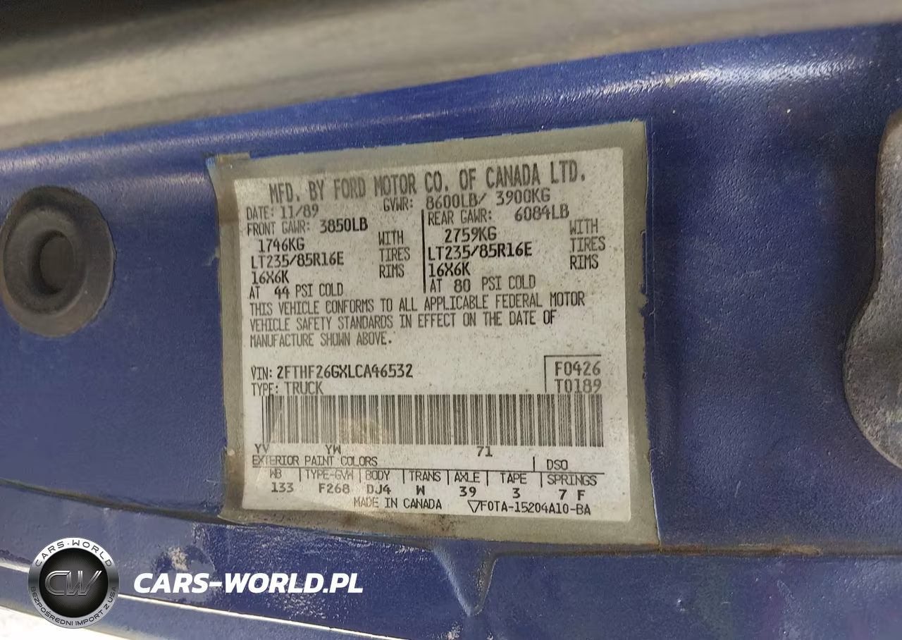 1990 Ford F250 VIN:2FTHF26GXLCA46532 - 9