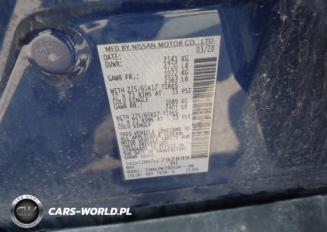 2020 Nissan Rogue S Intelligent Awd VIN:5N1AT2MV7LC792899 - 9