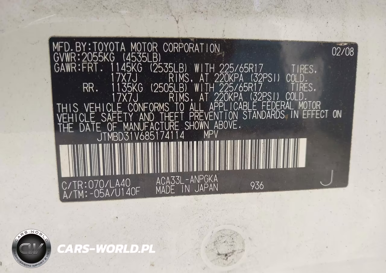 2008 Toyota Rav4 Limited VIN:JTMBD31V685174114 - 9