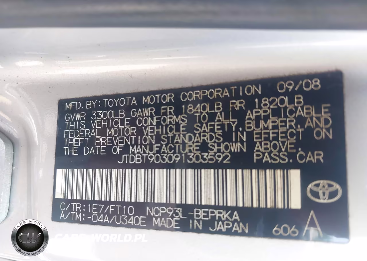 2009 Toyota Yaris S VIN:JTDBT903091303592 - 9