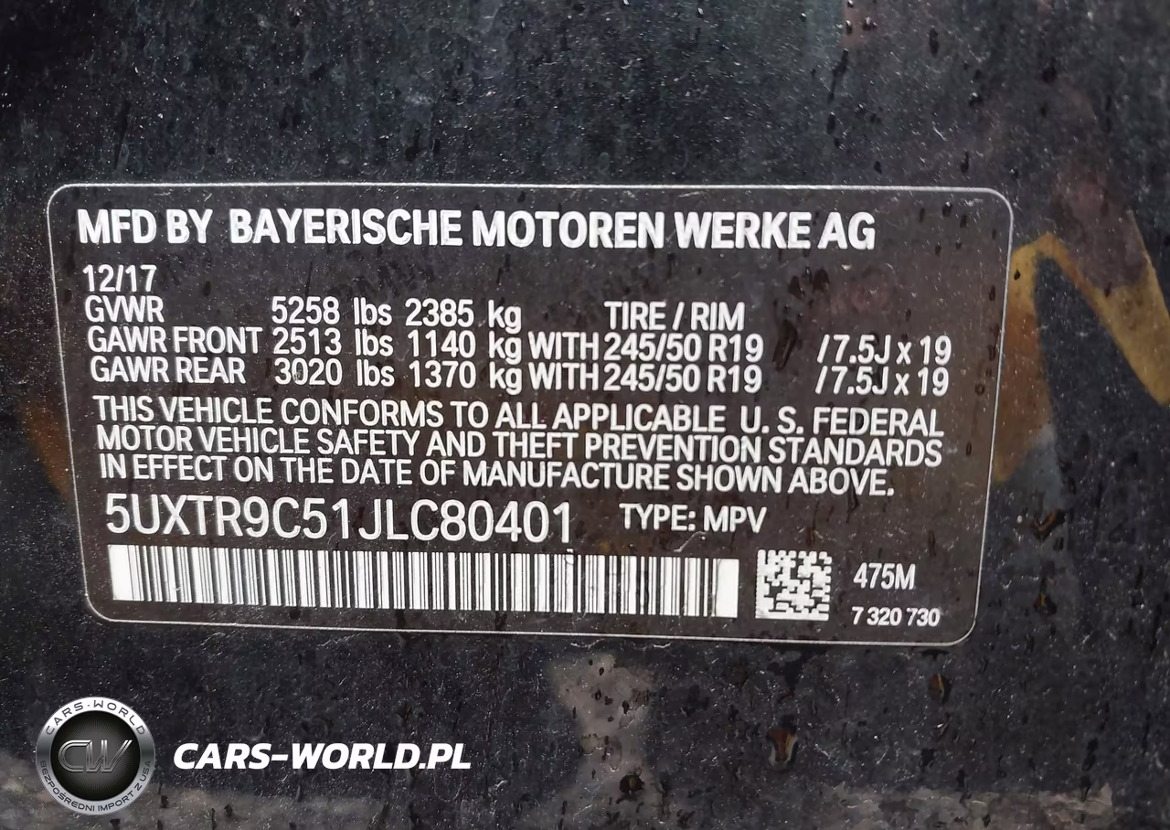 2018 BMW X3 xDrive30I VIN:5UXTR9C51JLC80401 - 9