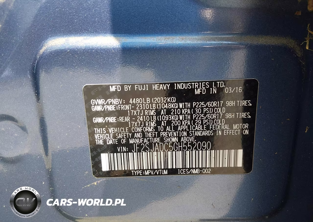 2016 Subaru Forester 2.5I Premium VIN:JF2SJADC5GH552090 - 9