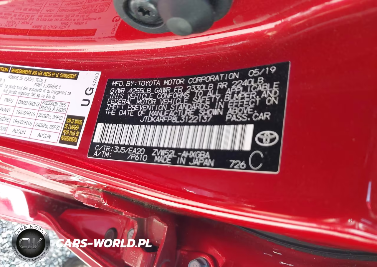 2020 Toyota Prius Prime Xle VIN:JTDKARFP8L3122137 - 9