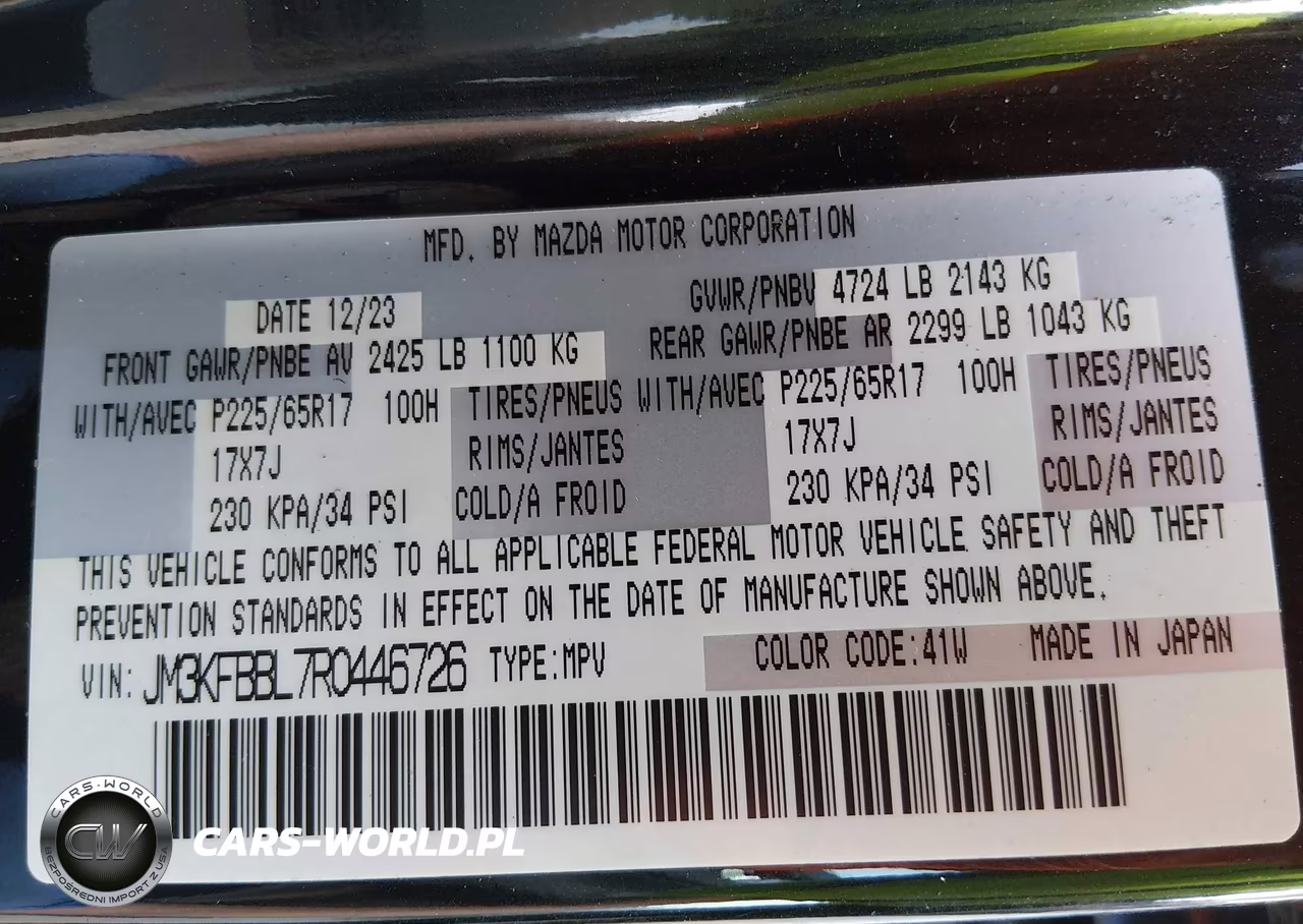2024 Mazda Cx-5 2.5 S Select VIN:JM3KFBBL7R0446726 - 9