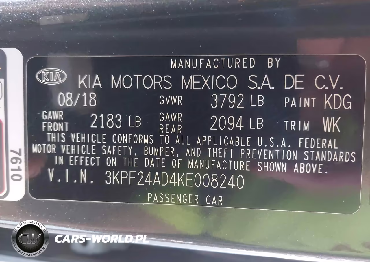 2019 Kia Forte Lxs VIN:3KPF24AD4KE008240 - 9