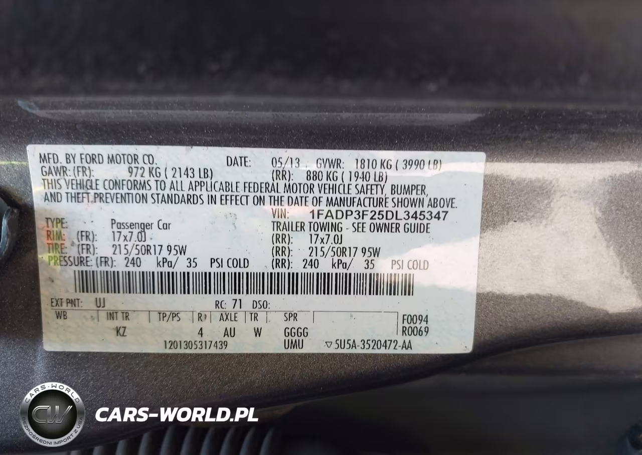 2013 Ford Focus Se VIN:1FADP3F25DL345347 - 9