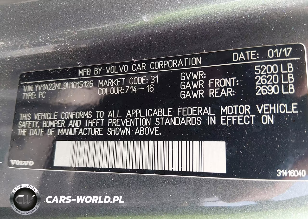 2017 Volvo S90 T6 Inscription VIN:YV1A22ML9H1015126 - 9