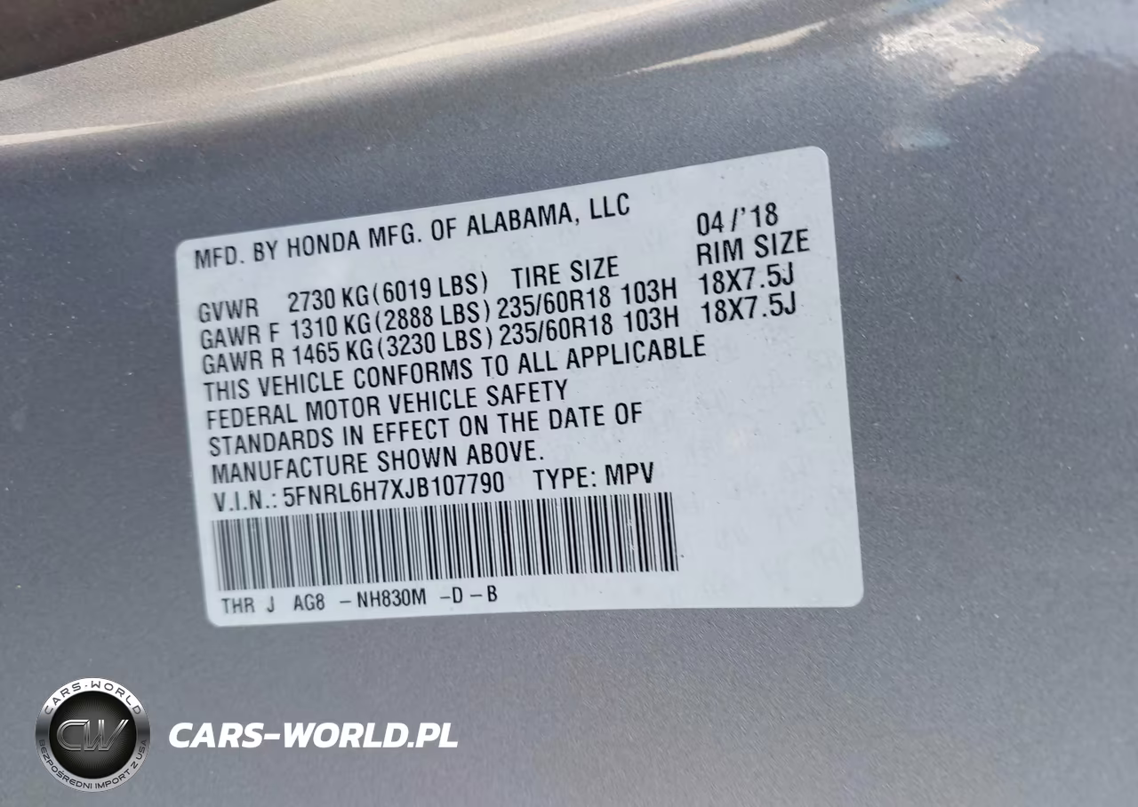 2018 Honda Odyssey Ex-L VIN:5FNRL6H7XJB107790 - 9
