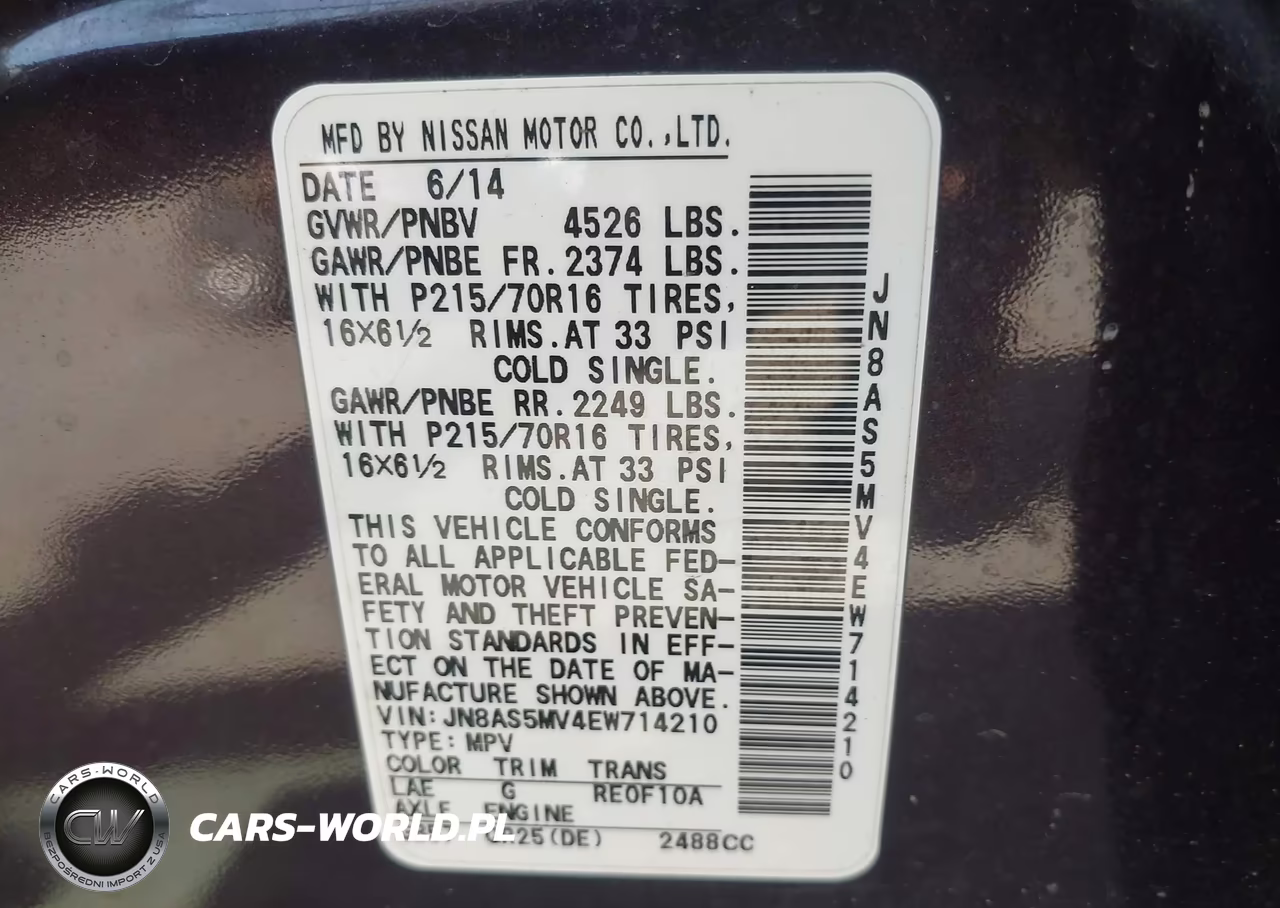 2014 Nissan Rogue Select S VIN:JN8AS5MV4EW714210 - 9