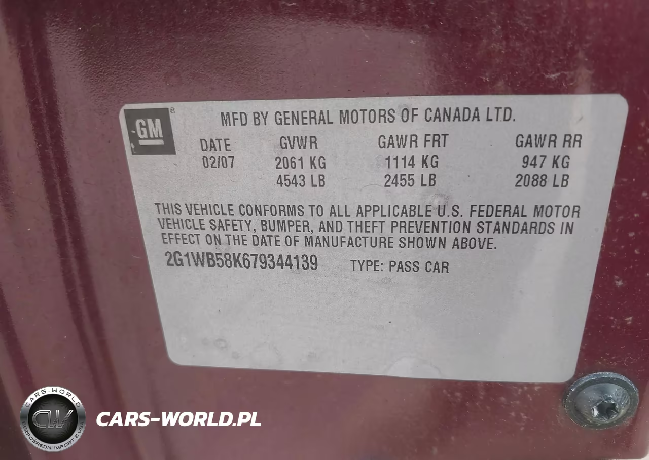 2007 Chevrolet Impala Ls VIN:2G1WB58K679344139 - 9