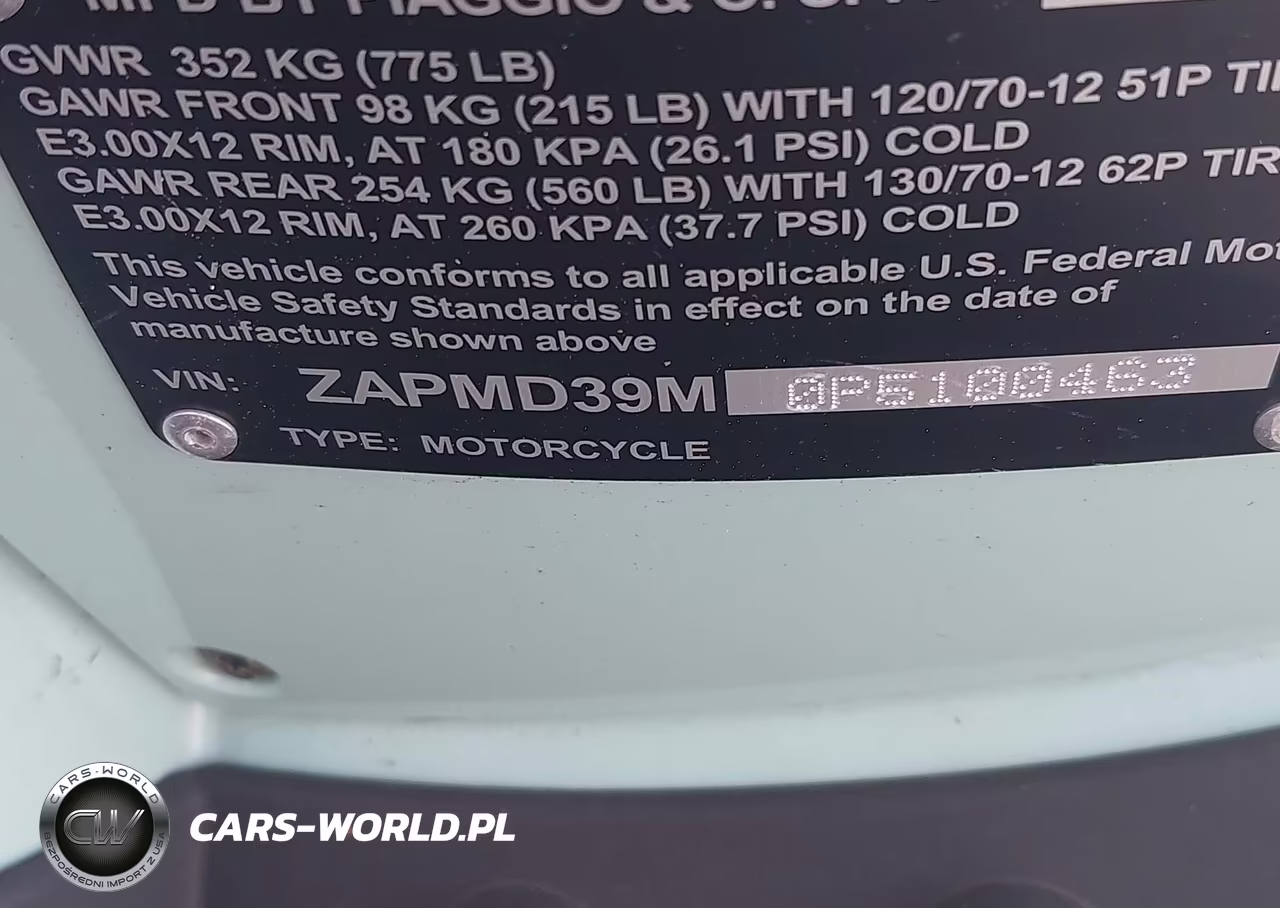 2023 Vespa Gts-Sei Giorni 300 VIN:ZAPMD39M0P5100463 - 10