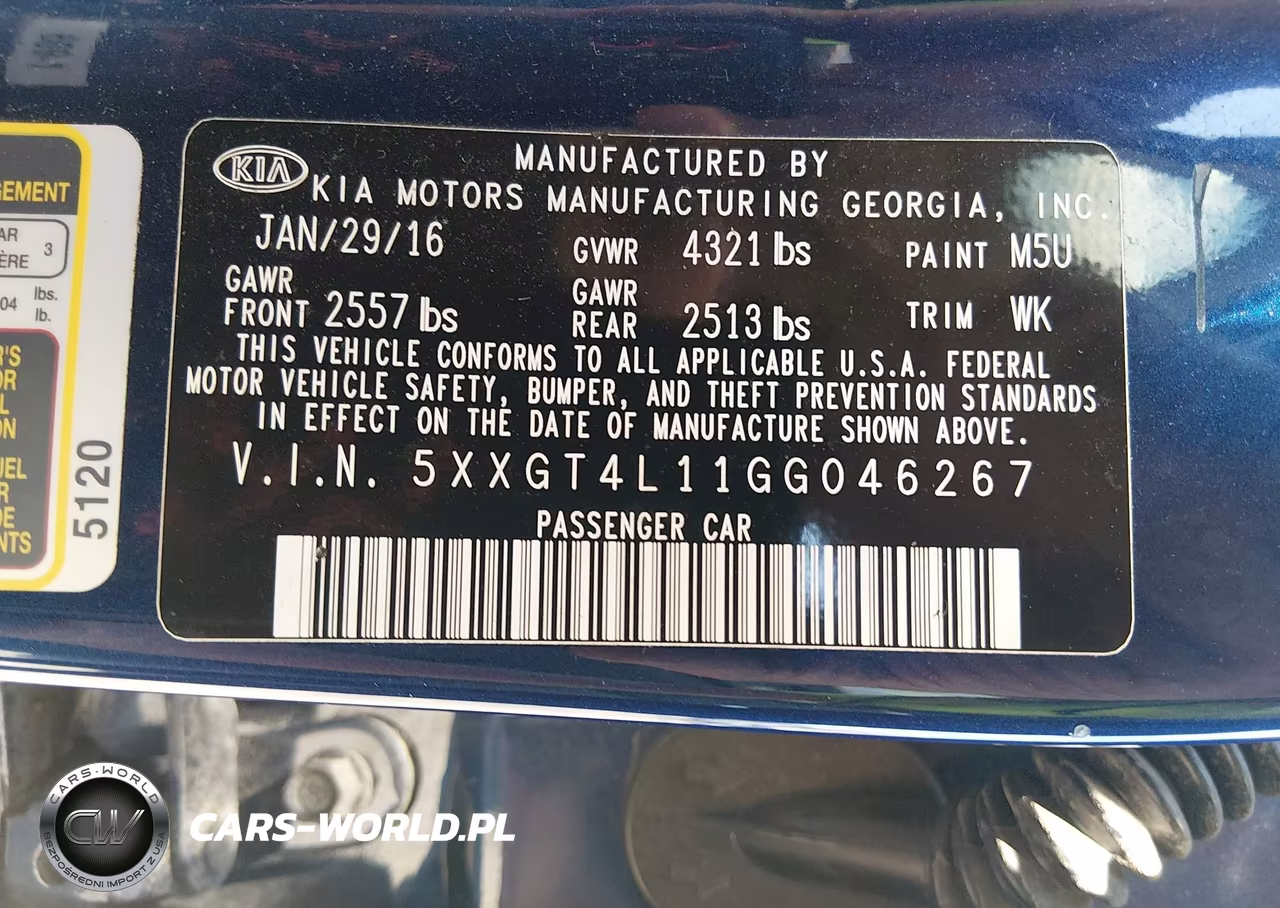 2016 Kia Optima Lx Turbo VIN:5XXGT4L11GG046267 - 9
