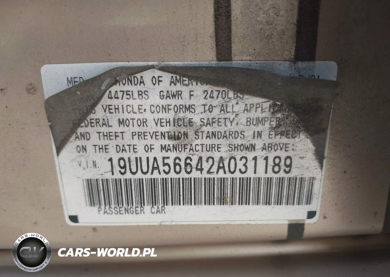 2002 Acura Tl 3.2 VIN:19UUA56642A031189 - 9