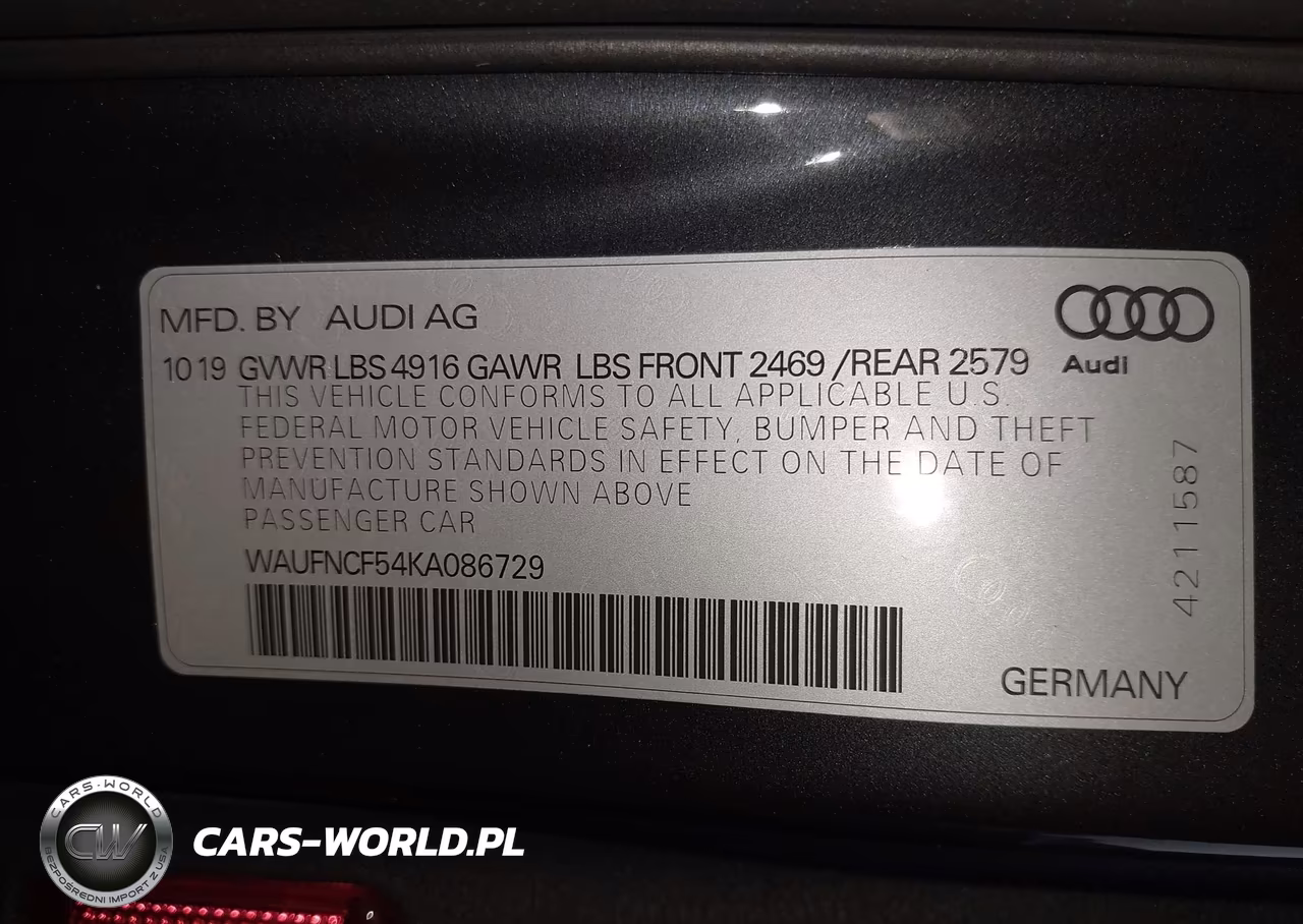 2019 Audi A5 45 Premium VIN:WAUFNCF54KA086729 - 9