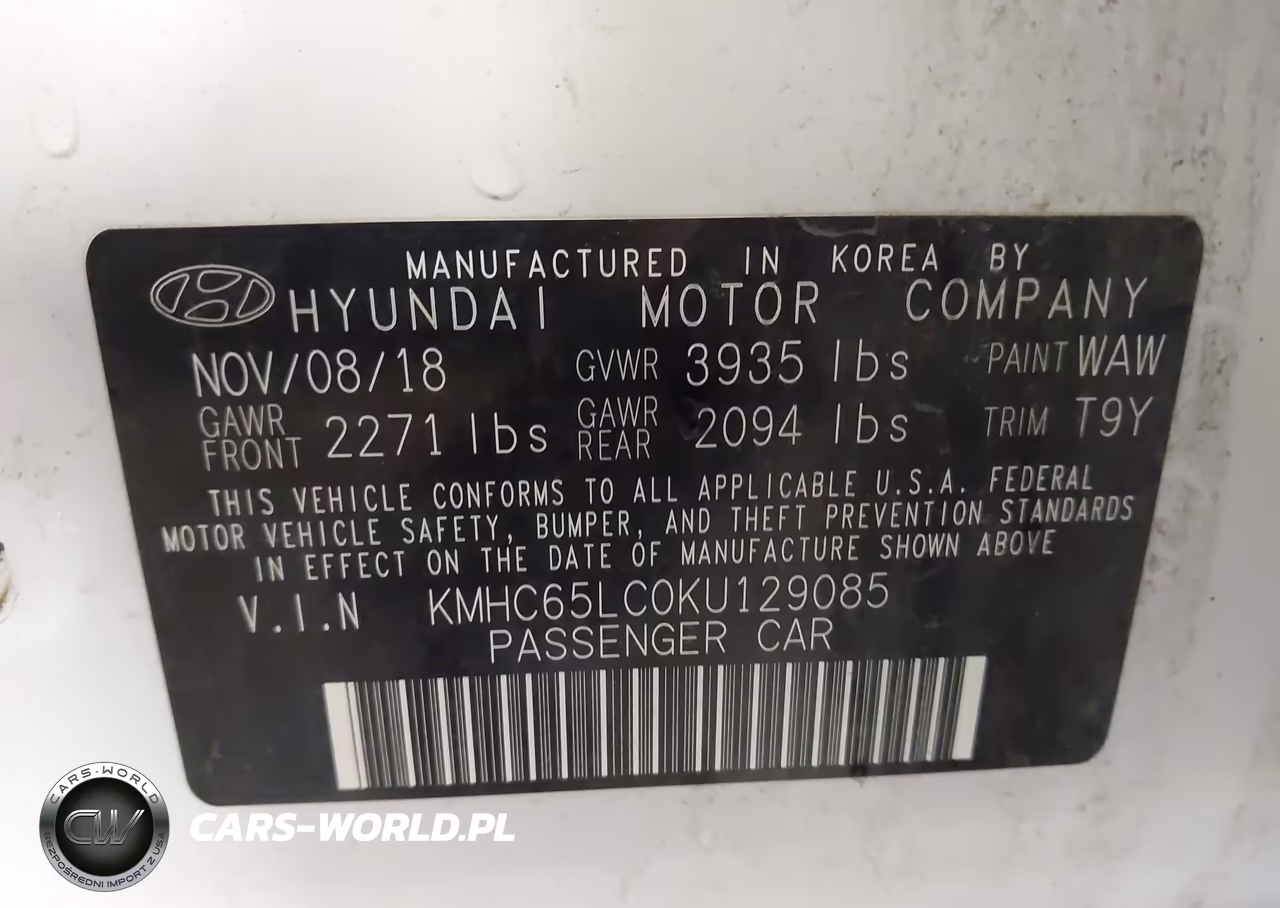 2019 Hyundai Ioniq Hybrid Blue VIN:KMHC65LC0KU129085 - 9