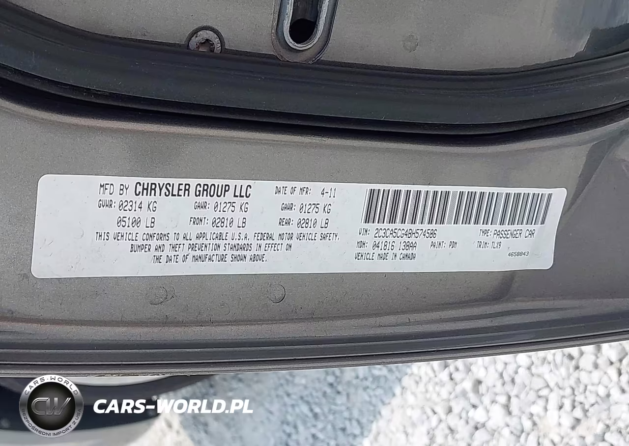 2011 Chrysler 300 Limited VIN:2C3CA5CG4BH574586 - 9