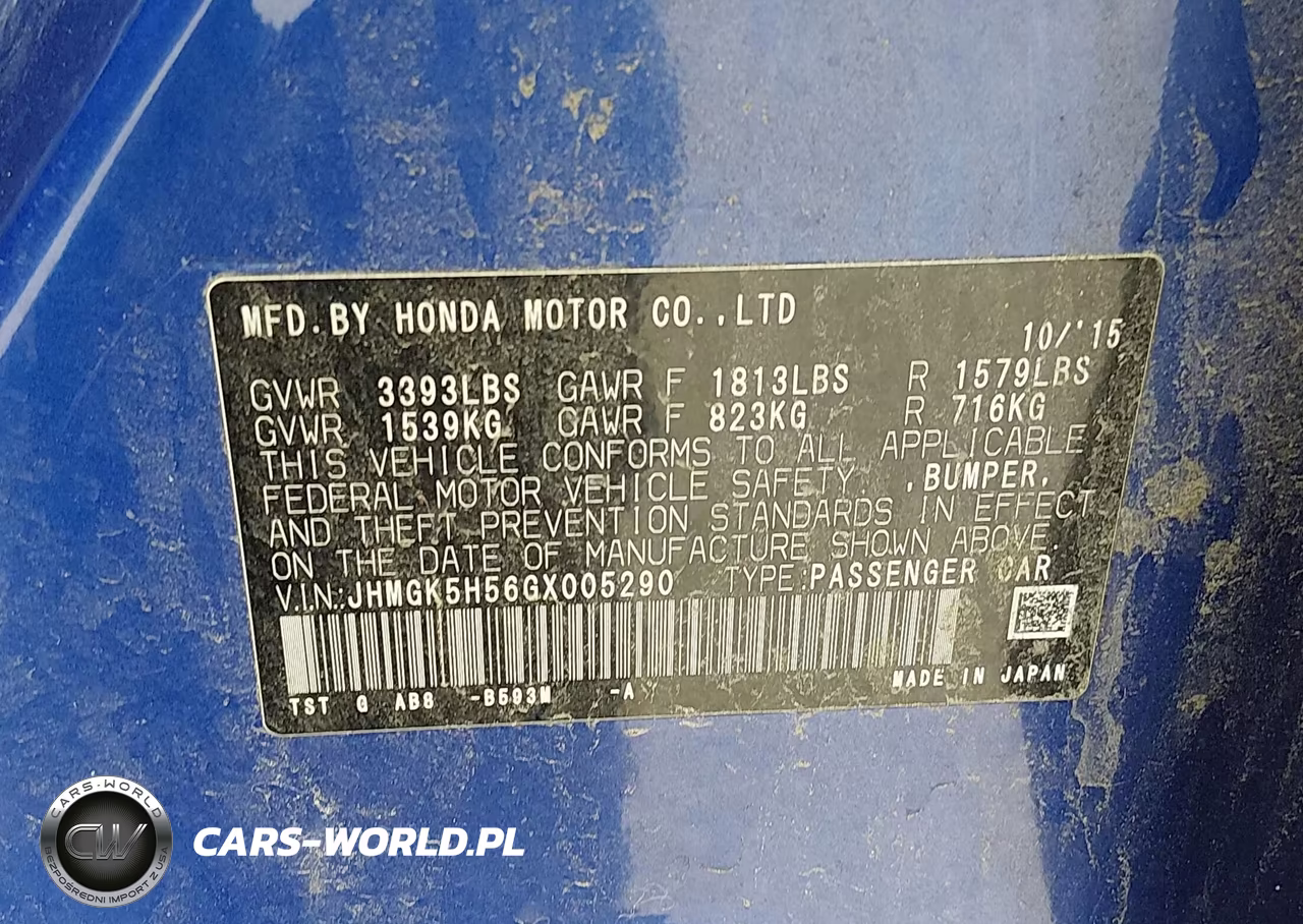 2016 Honda Fit Lx VIN:JHMGK5H56GX005290 - 9