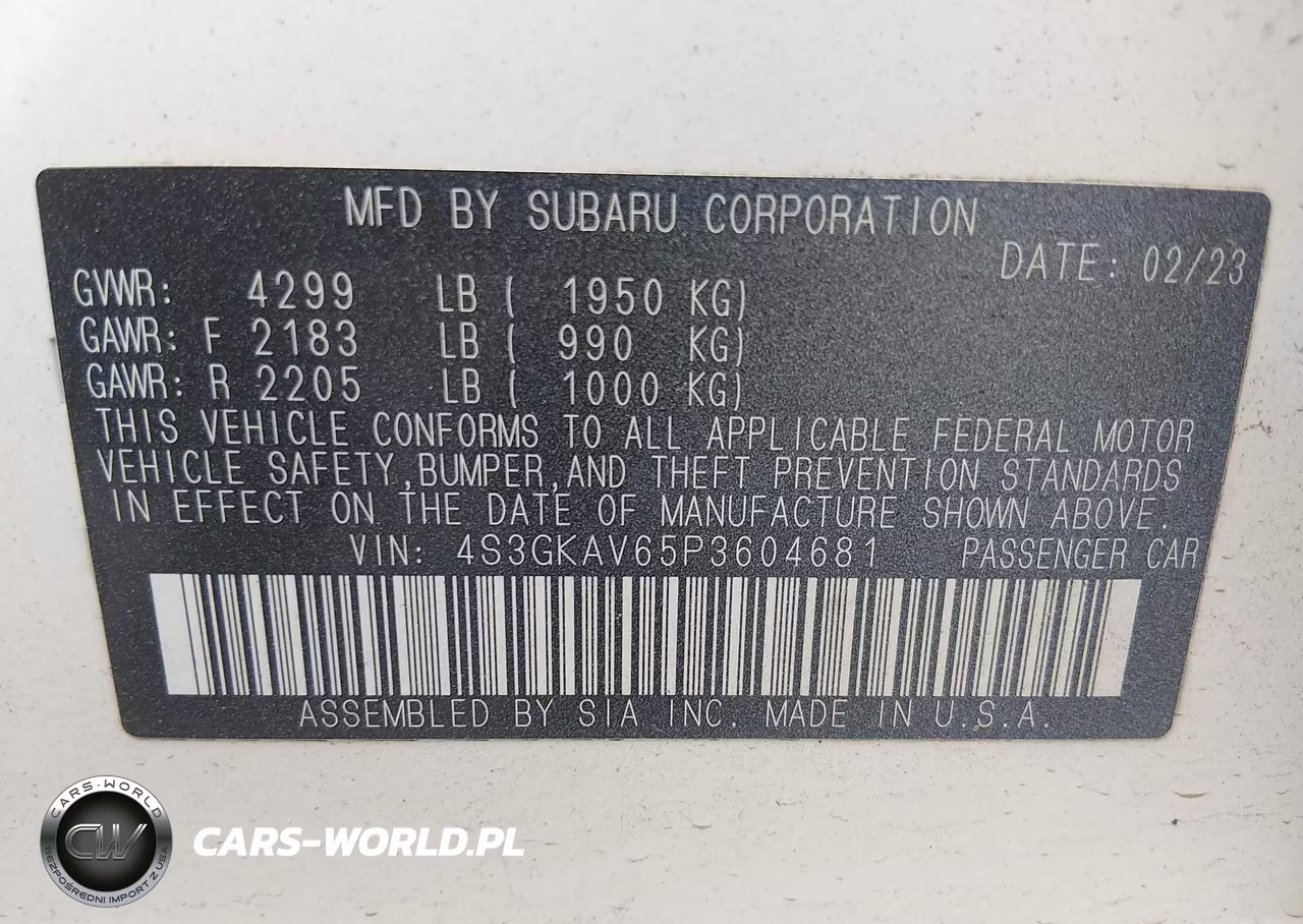 2023 Subaru Impreza Premium VIN:4S3GKAV65P3604681 - 9